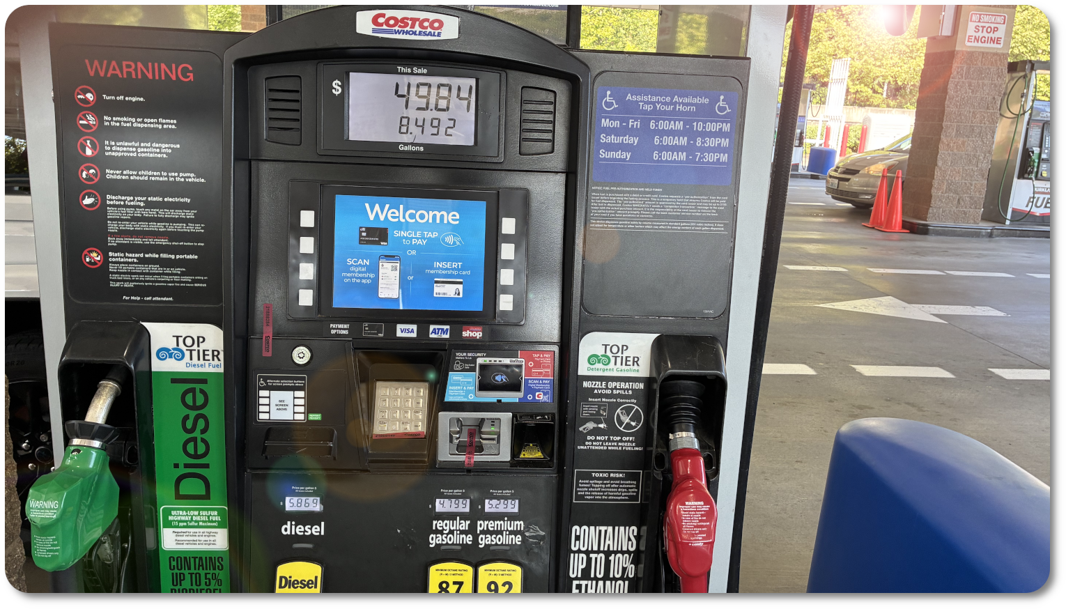 Lynnwood Costco — $5.87 a Gallon for Diesel